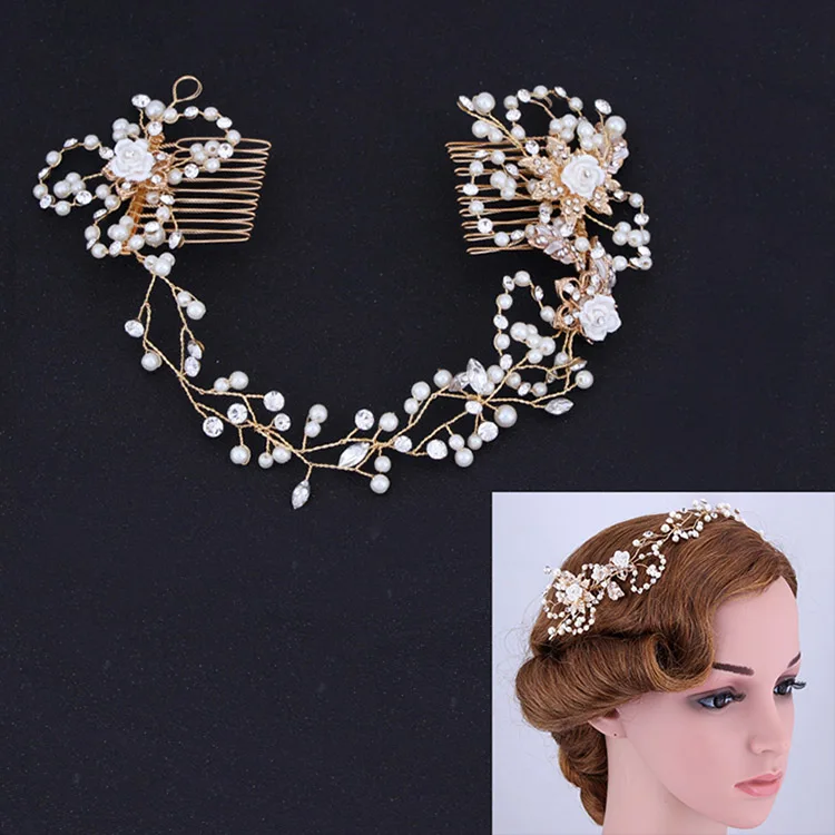 Vintage Pearl Wedding Hair Accessories 5