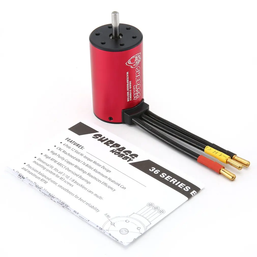 SURPASSHOBBY 3660 3100KV/4200KV Brushless Motor 2S for 1:10 GTR/Lexus 3S RC Drift Racing Off-road Car Waterproof Sensorless