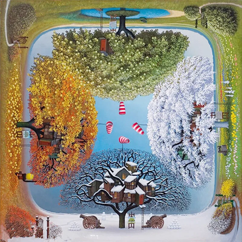 

Diamonds embroidery tree Seasons Diamonds Mosaic Diamonds Painting Landscape Rhinestone Pictures Diamonds Pictures cross-stitch