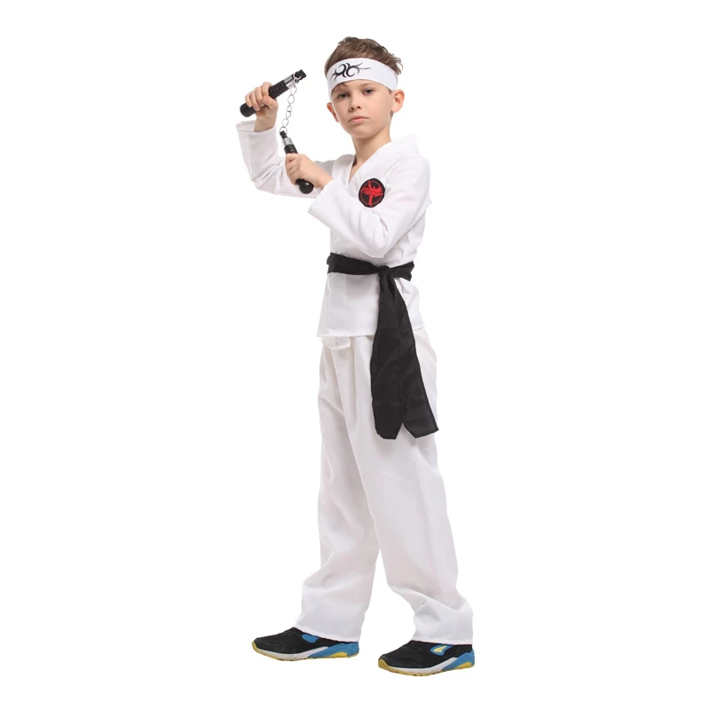 

Kids Child Karate Taekwondo Player Cosplay Costume for Boys Halloween Purim Carnival Party Mardi Gras Outfit Disfraces