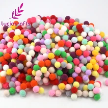 Lucia Crafts 288pcs lot 10mm Multi Color font b Pompoms b font Soft Pom Poms Balls