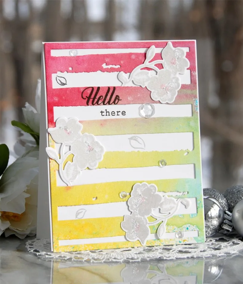 

Watercolor Stripes Cover Cutting Dies Stencils for DIY Scrapbooking/photo album Decorative Embossing DIY Paper Cards Making Proj