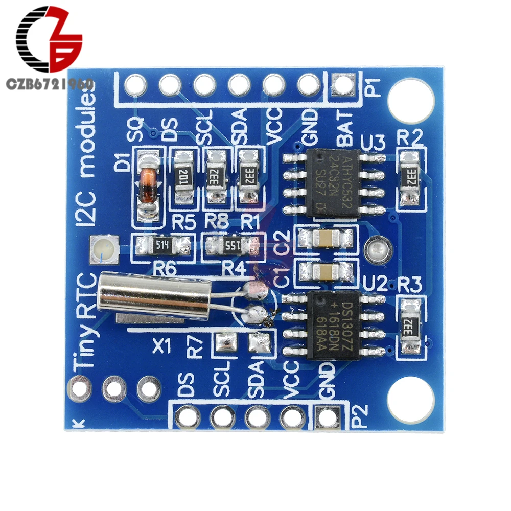 2PCS I2C RTC DS1307 AT24C32 Real Time Clock Module For AVR ARM PIC NEW
