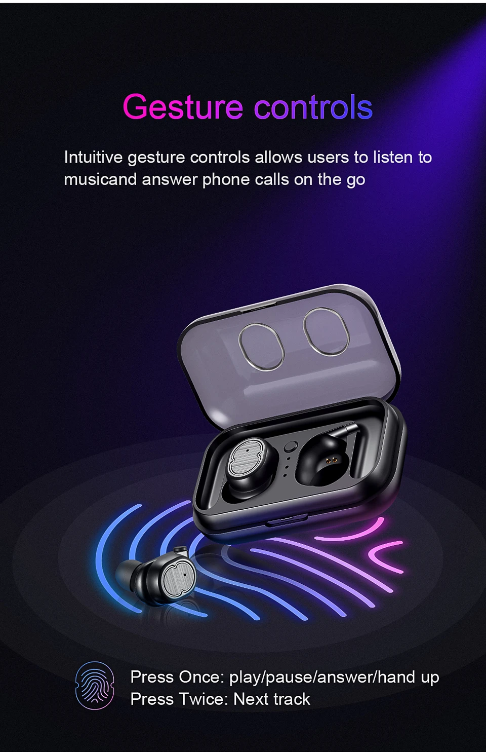 T8 Touch control беспроводные наушники TWS Sport Bluetooth V5.0 гарнитура настоящие наушники бас 6D стерео без головки IPX5 Водонепроницаемый
