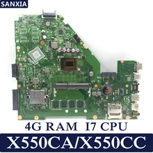 Kefu X550CA материнская плата для ноутбука ASUS X550CA X550CC X550CL R510C Y581C X550C X550 Тесты оригинальная материнская плата 4G Оперативная память I7-3537U