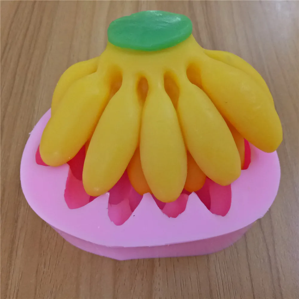 Силиконовая форма для мыла в форме банана, 3D форма для мыла, силиконовая форма для изготовления мыла