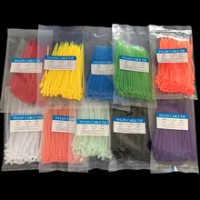 9 цветов 3*100 мм 100/ширина сумки 2,5 мм прочные пластиковые кабельные стяжки с самофиксирующейся нейлоновой кабельной стяжкой международные стандарты