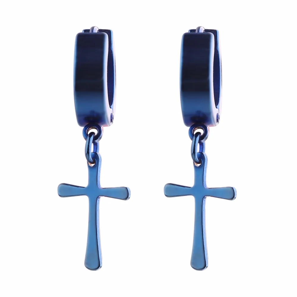 Punk Cross Earrings For Man Woman Fashion Earring Cross Pendant Ear