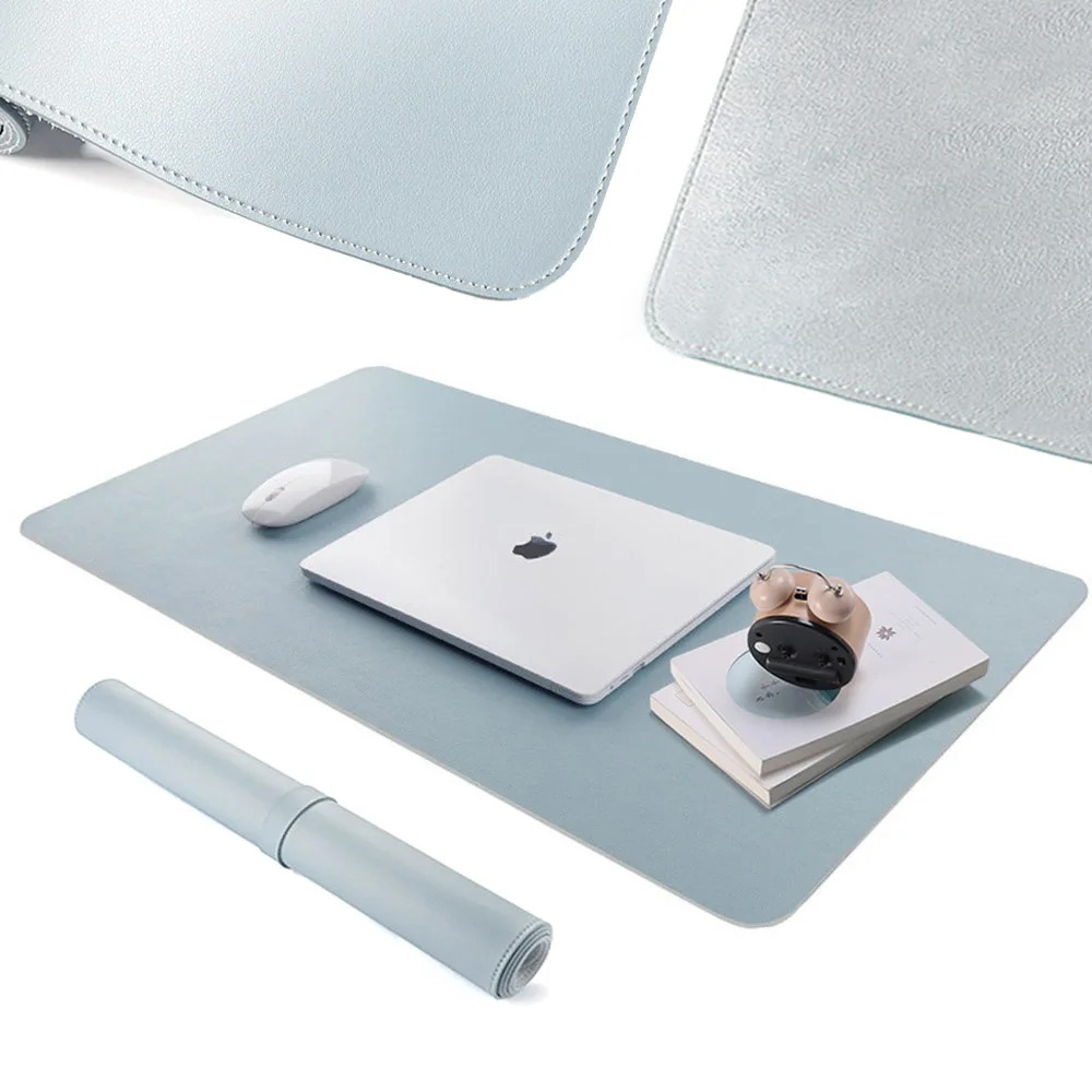 

Double-side PU Leather & Velvet Usable Mouse Pad Portable Large Gaming Mousepad Waterproof Desk Pad Grand Mat 60x30 80x40cm