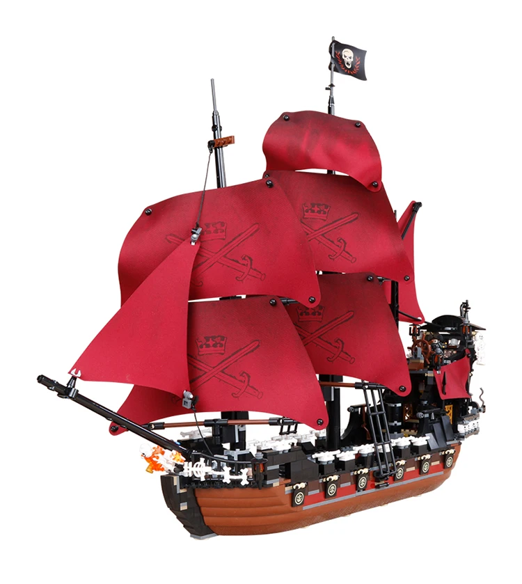 

16009 1151pcs Pirates Of The Caribbean Black Pearl Queen Anne's Revenge Building Blocks Model Compatible With legoe 4195