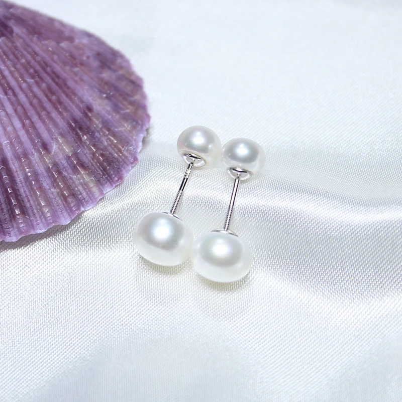 Ювелирные изделия из серебра 2017 пробы с натуральным пресноводным жемчугом|stud