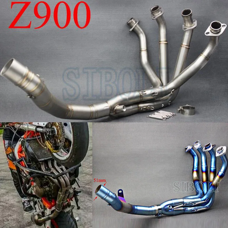

Z900 51mm Inlet Motorcycle Exhaust Muffler Slip-On Front Pipe Middle Link Pipe Full System FOR KAWASAKI Z900 AK190