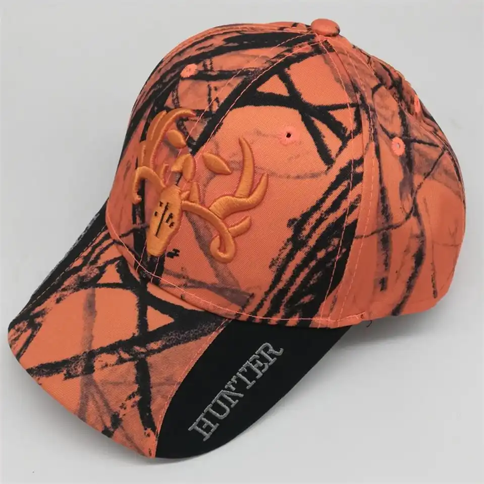 orange camo hunting hat