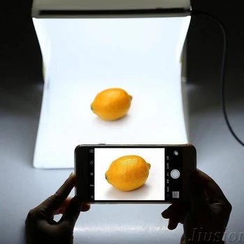 

Folding Lightbox Studio Soft Box with LED Lights Photo Photography White Box Mini Lightroom Lighting Tent Kit Camera Accessories