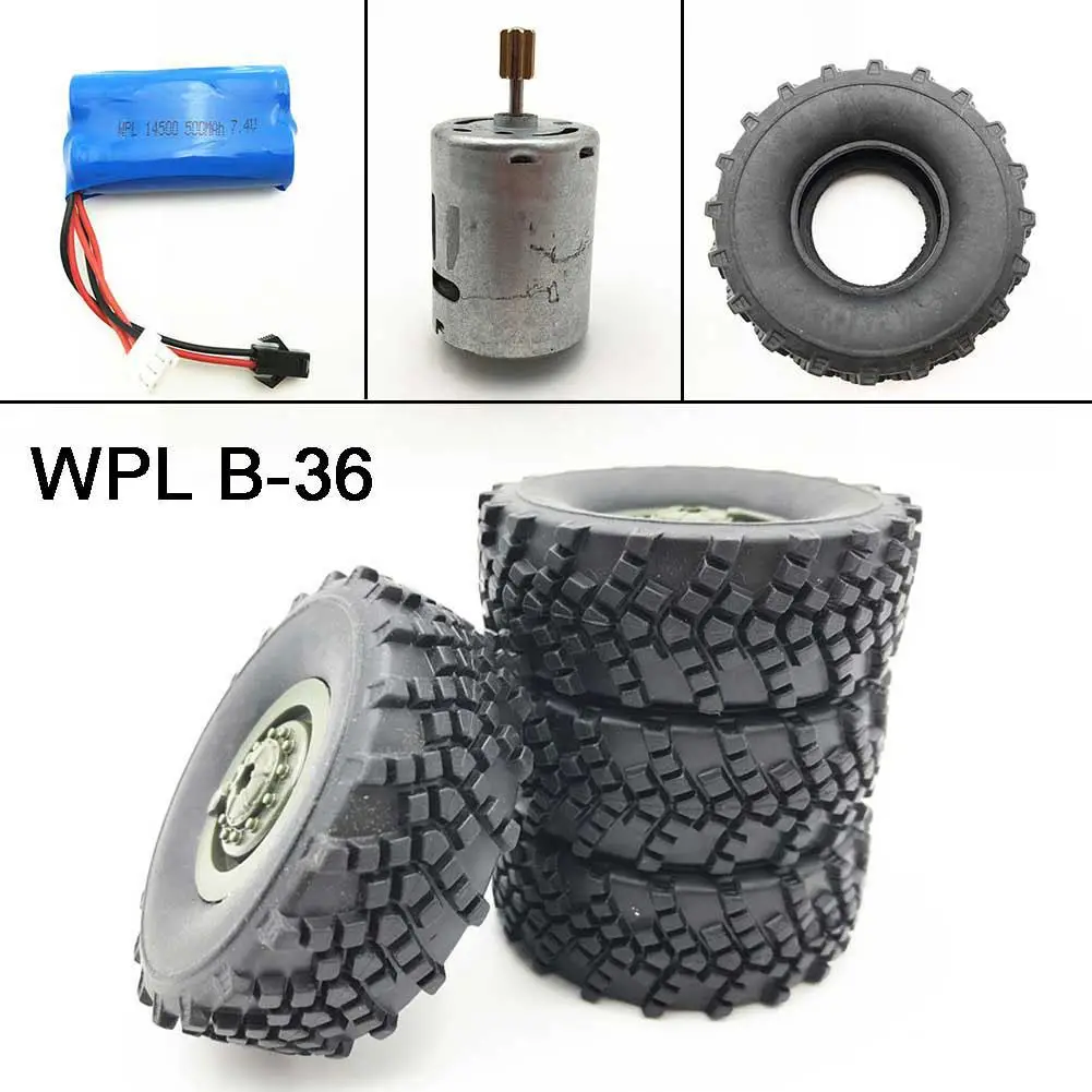 

LeadingStar RC Car Tires /Battery/ Motor Applies To: 1:16 RC Car WPL Ural B36 B24 B16 C24 Remote Control Car