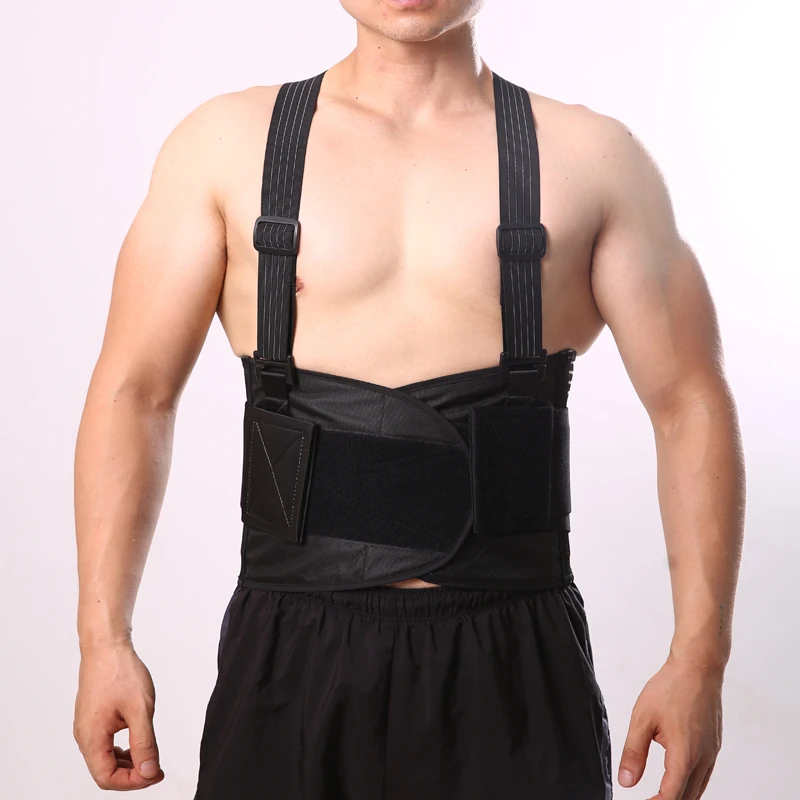 Men Adjustable Lower Back Support Brace Exercise Belly Slimming Tummy