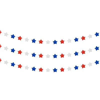 Nicro День Независимости Россия день бумаги синий белый красный звезда круглая гирлянда домашний декор DIY вечерние Декор# PG41 - Цвет: Star
