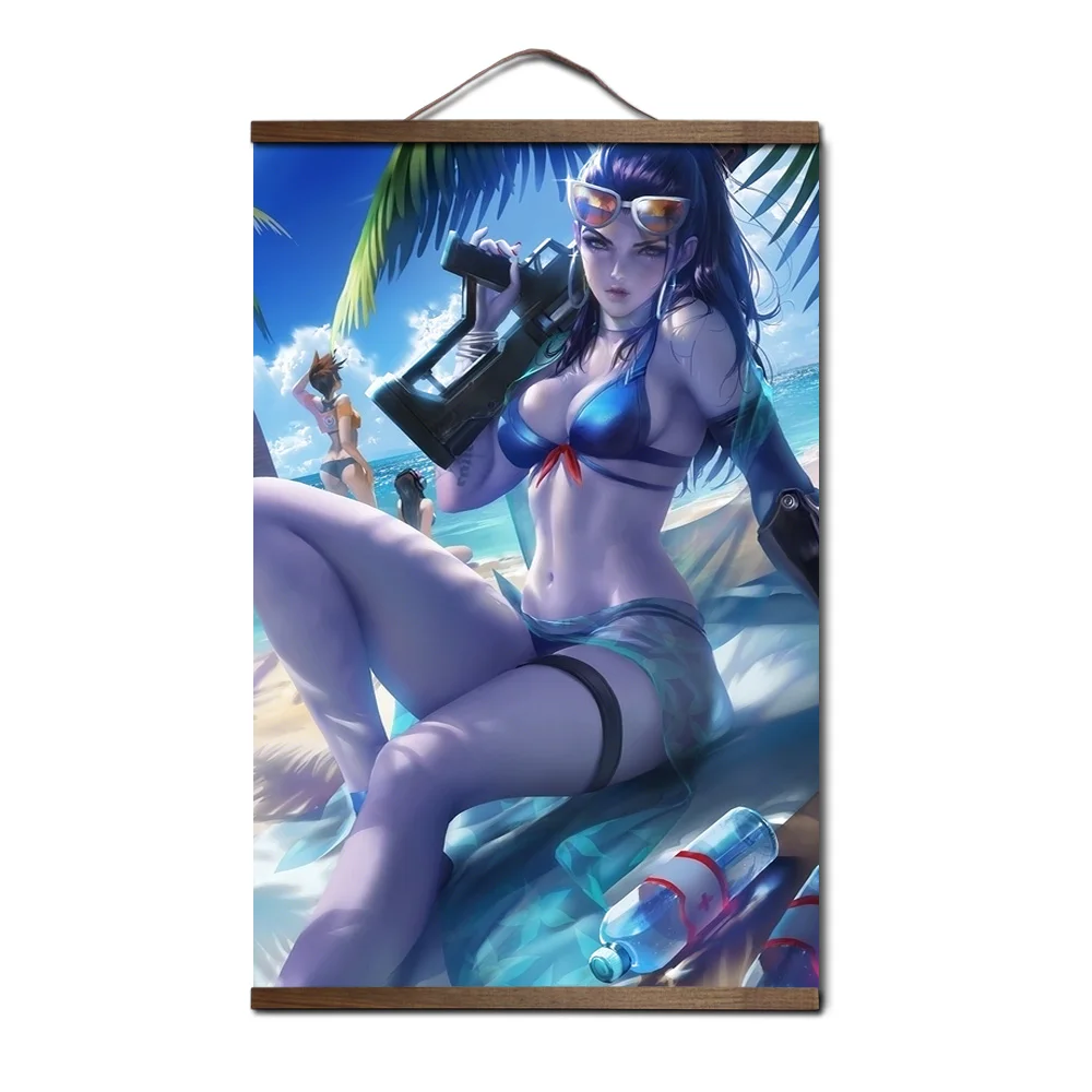 Постер Overwatchs Widowmaker холст украшение HD картина ganme для гостиной с твердой