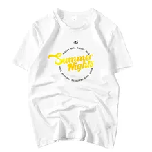 Модный летний стиль дважды альбом для летних ночей, а также для всех с именами членов группы печать Круглая горловина Футболка kpop унисекс свободная футболка с короткими рукавами