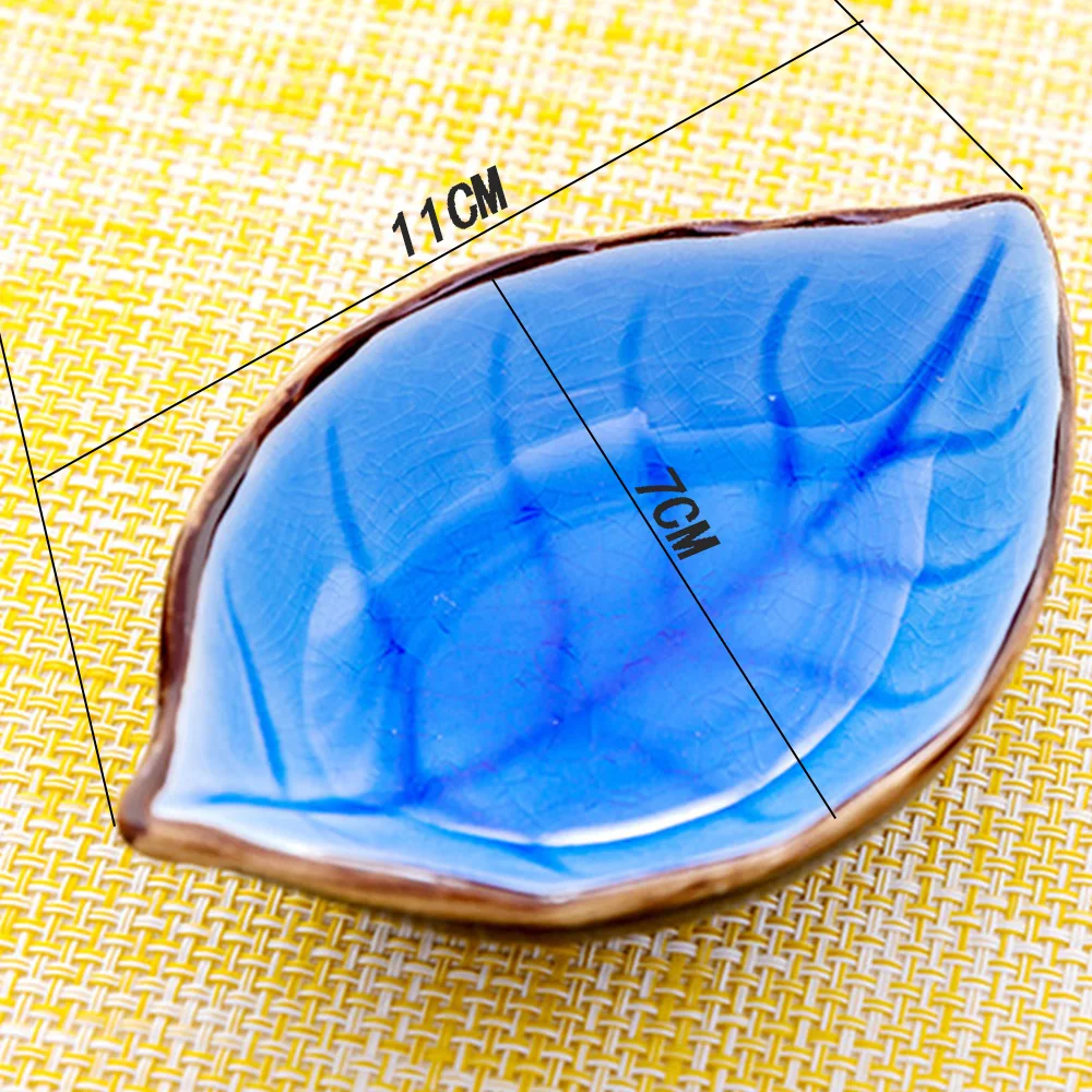 Креативная ледяная глазурь лист керамическая приправа соевый соус уксус маленькая тарелка кухонная чаша аксессуары для кухни