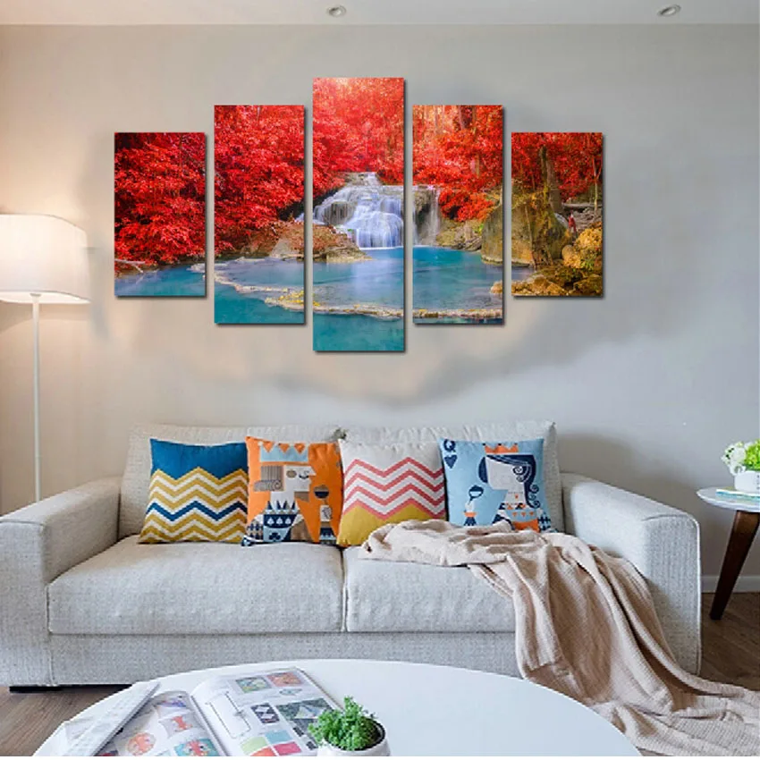 Pinturas paisaje lienzo sin marco para pared de salón Cuadros modernos cuadros baratos de mesa - AliExpress y jardín
