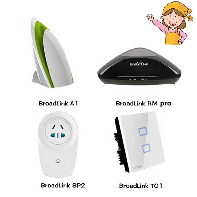 

Smart Home Warehouse RM RM2 Pro Universal Remote Contol IR RF+ A1 e-Air Quality Detector +SP2 Smart Socket+TC2 Wall Light Switch