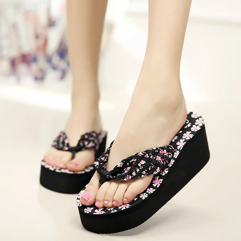 beach platform flip flops