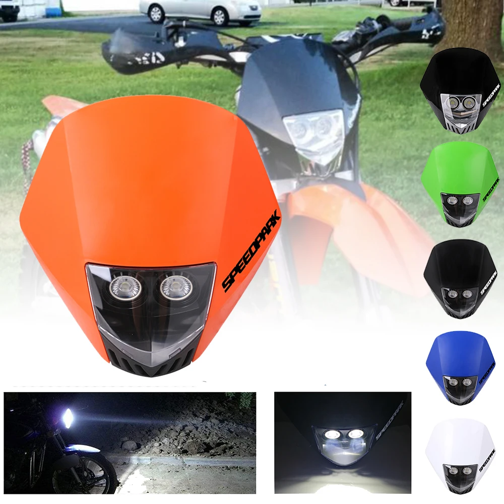 

SPEEDPARK Universal Motorcycle HMX LED Dirtbike/Motorcycle halogen Headlight Fairing for ktm