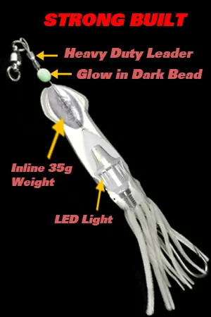 DR. Рыба Морской Deep Sea блесна " Большая игра кальмары сфальсифицированы яркий светодиодный светильник кожи