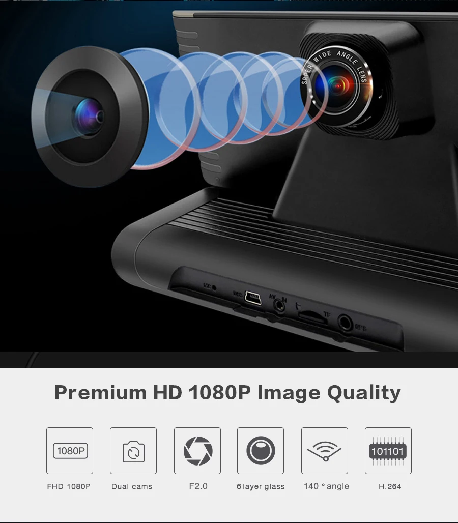 OnReal dash камера 8,0 Touch 4G Android gps двойной объектив Автомобильная камера ADAS gps FHD 1080P wifi авто регистратор камера заднего вида