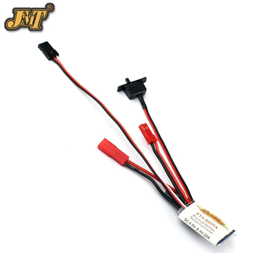 

JMT 20A Brushed ESC Car Motor Speed Controller Bothway No brake function For 1/16 1/18 Car Boat