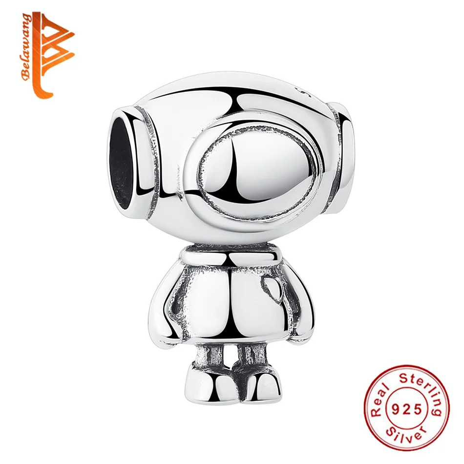 

BELAWANG 100% 925 Sterling Silver Robot Childhood Beads Charm fit Pandora Charm Bracelet Fashion DIY Jewelry Accessories