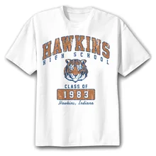 Странные Вещи Хокинс средней школы с забавным тигром футболки с коротким рукавом футболки Джерси джоггеры