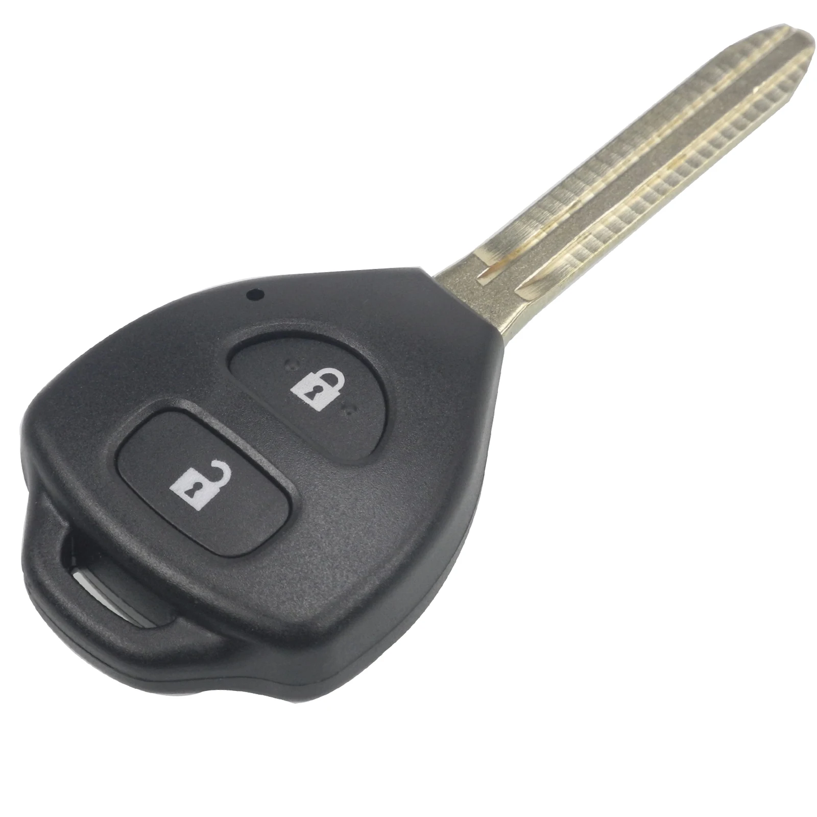 

15pcs 2 Button Blank Key Shell For Toyota Corolla RAV4 Hilux Vitz Aqua Camry Remote Auto Car Key Fob Toy43 Uncut Blade Styling