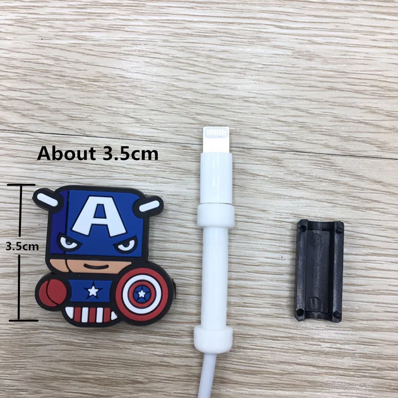 Мультфильм USB кабель протектор управление Органайзер линии передачи данных клип протектор де Кабо сматывание кабеля для iPhone samsung huawei Xiaomi