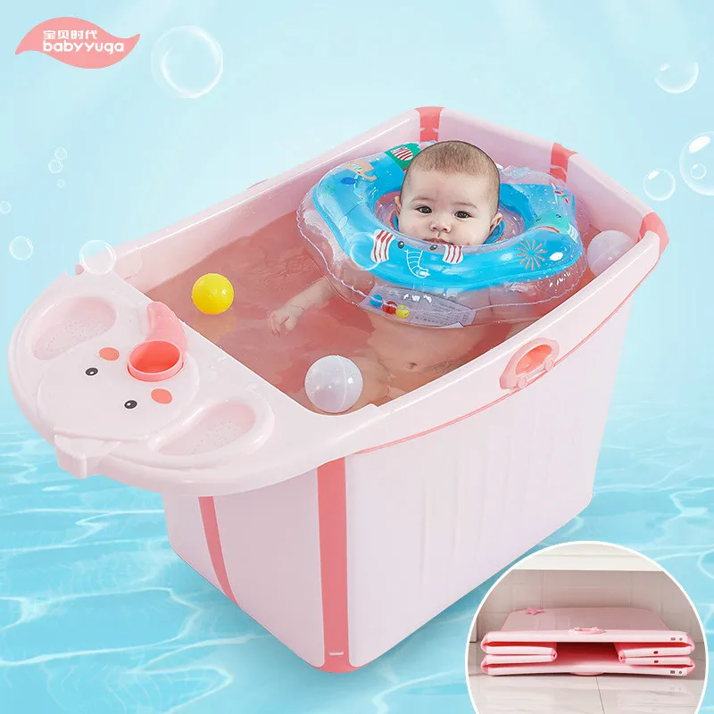 Large Folding Portable Insulated Bathtub for kids Bath Straight leg Bathtub Food grade non-toxic material