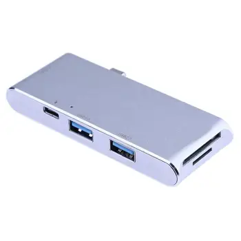 

Type-C USB 3.1 to USB 3.0+ 2 USB 2.0 Hub+ 3.0 SD/TF Card Reader+ PD Port