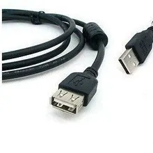 100 шт./лот 1,5 м usb 2,0 кабель-удлинитель 2,0 A штекер USB 2,0 B женский черный