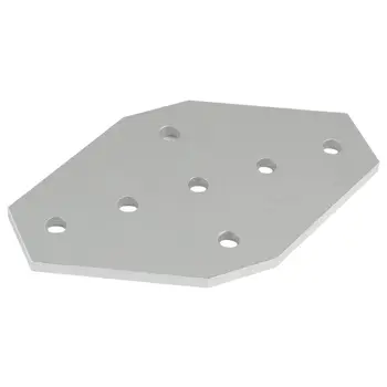

Silver Durable 7 Hole Cross Type Joint Board Plate 90 Degree Corner Angle Bracket Connection for Aluminum Profile for 3D Printer