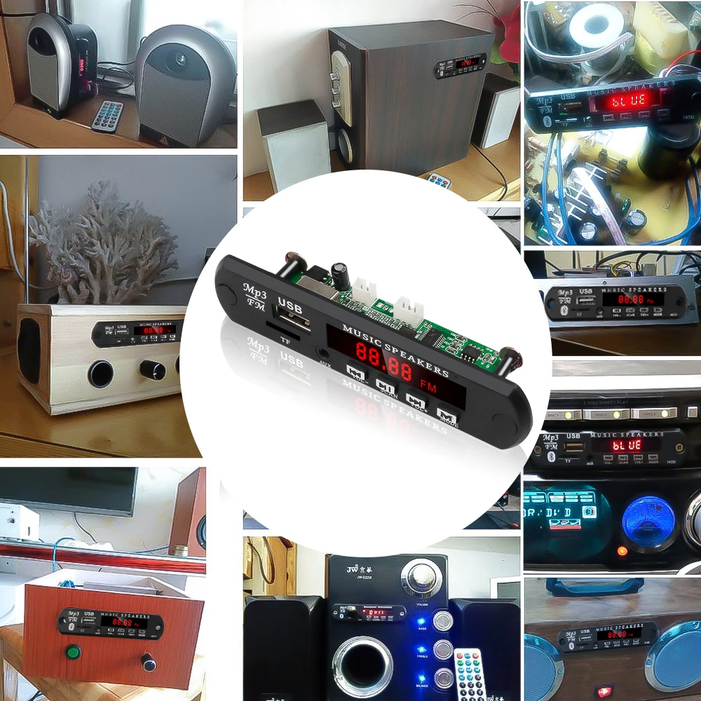 Высококачественный MP3 WMA WAV декодер kebidu плата 5 в 12 В беспроводной аудио модуль USB TF