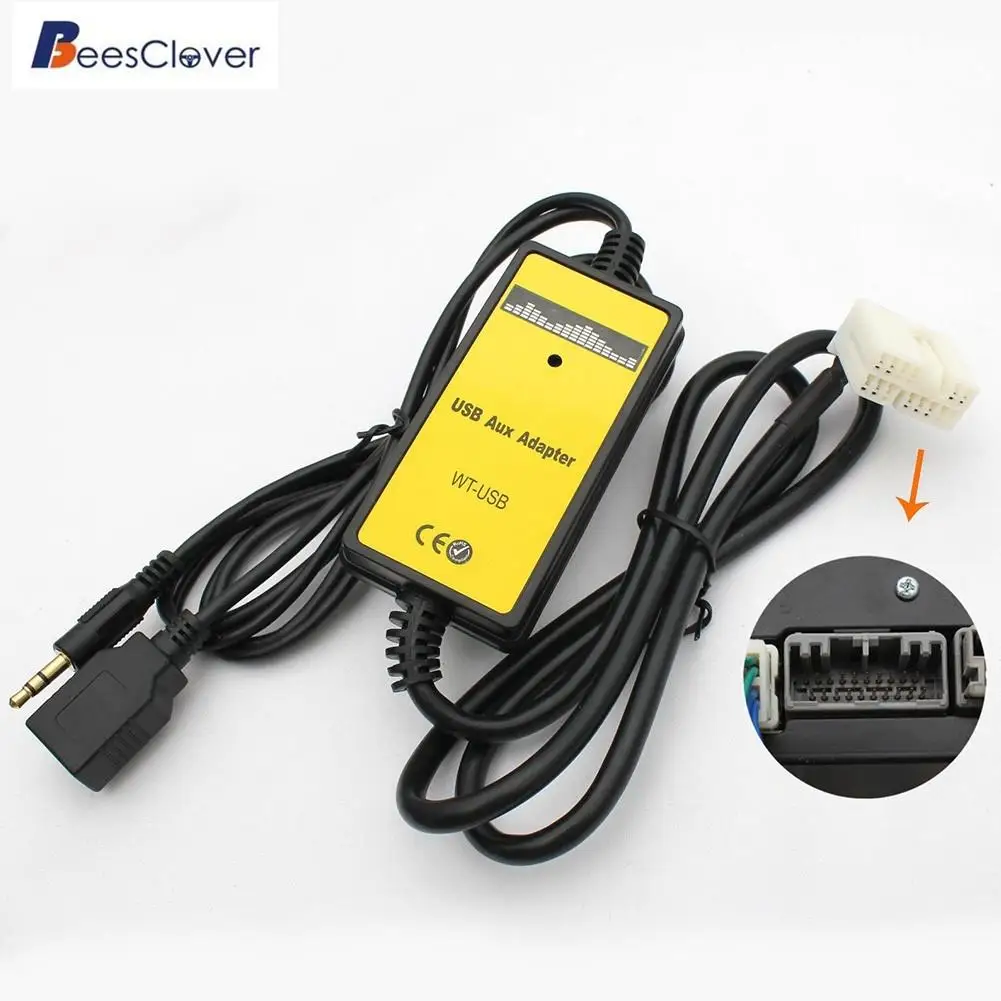 Car Aux-in USB Adapter MP3 Player Stereo Radio Interface Fit For Honda 2.4 Acura