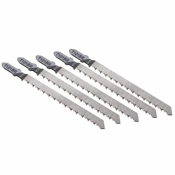 

5pcs T101BR Jigsaw Blades 100mm Length Mayitr Down Cut Worktop Wood Cutting Saw Blade For Softwood Chipboard Woodworking Tools