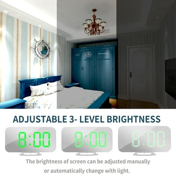 

Modern LED Alarm Clocklcd clock Large Digital Snooze Backlinght Desktop Table Clocks Watch runaway alarm clock