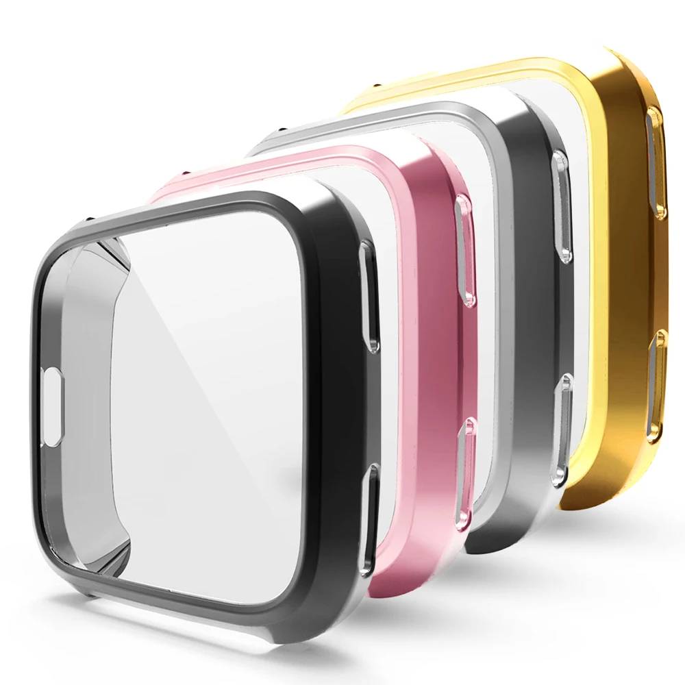 Ultra-thin Soft Plating TPU Case Cover For Fitbit Versa Full Protection Silicone Cases wearable devices