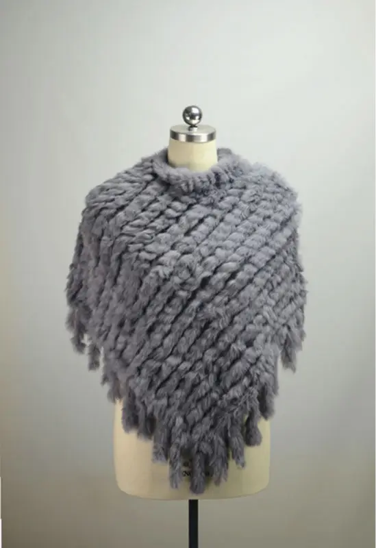 Шаль из кроличьего меха с кисточками черного цвета.LX00419|shawl cotton|shawl designshawl pashmina |