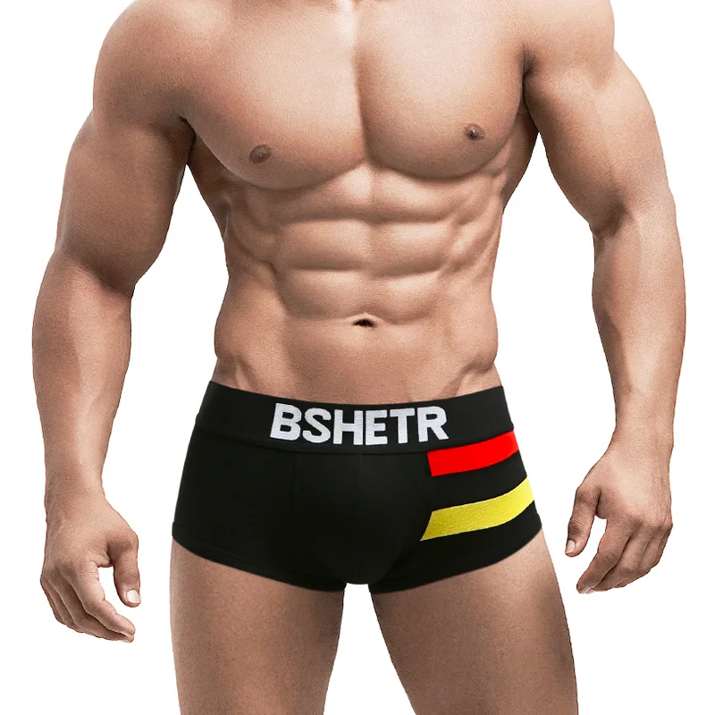 BSHETR 3 шт./лот мужские боксеры набор мужское нижнее белье Homme Cueca трусы гей шорты