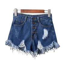 MORUANCLE женские сексуальные горячие Рваные джинсовые шорты с кисточками модные рваные джинсовые шорты для леди Разрушенные Большие размеры M-6XL