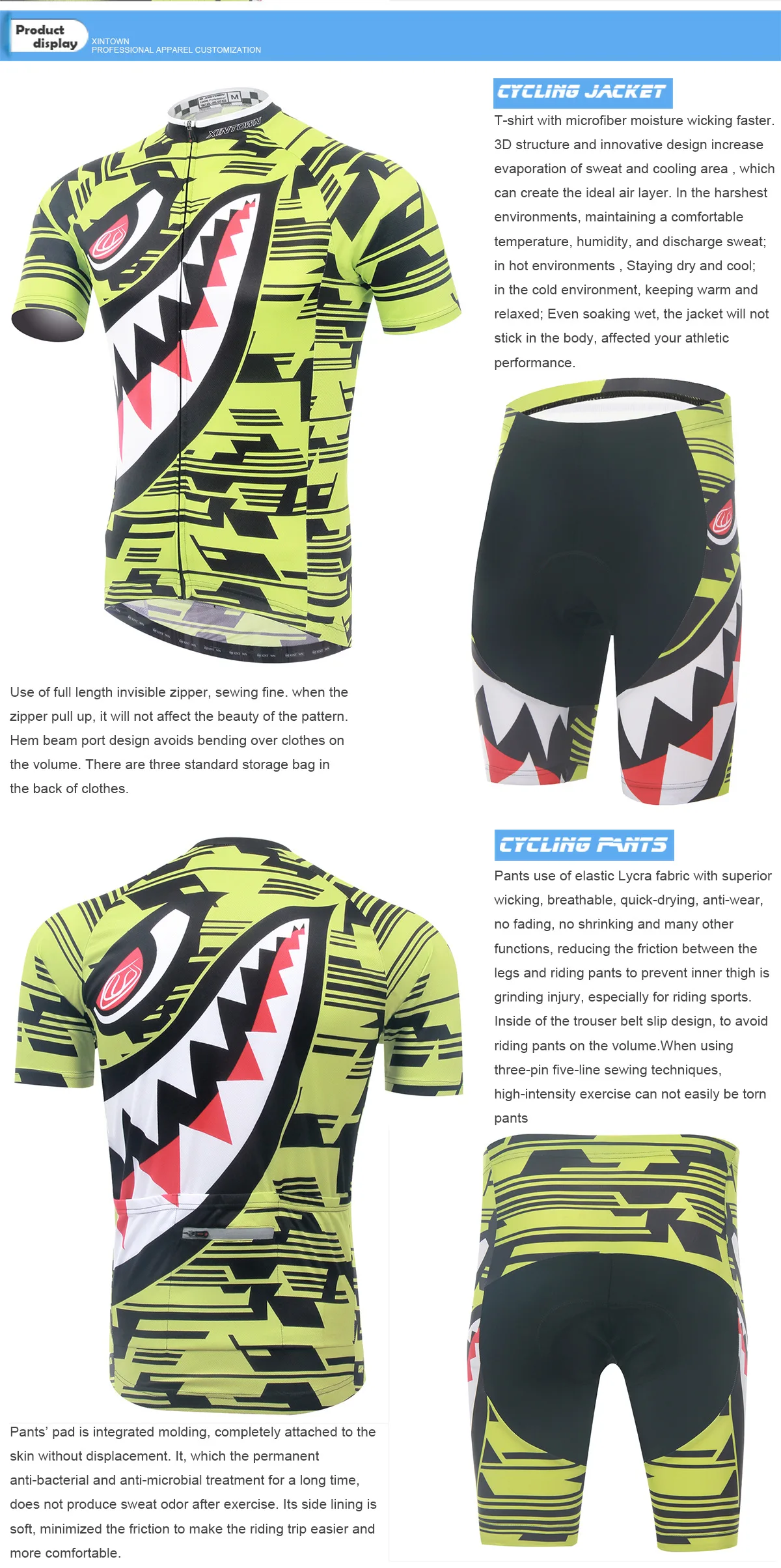 XINTOWN Ying shark riding jersey рубашка с короткими рукавами велосипедные костюмы Летняя быстросохнущая рубашка