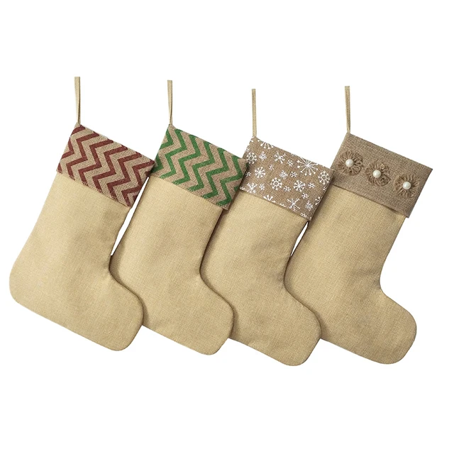 wholesale 100pcslot burlap christmas stocking redgreen striped christmas stocking snowflakespearls - Burlap Christmas Decorations Wholesale wholesale 100pcslot burlap christmas stocking redgreen striped christmas stocking snowflakespearls - Burlap Christmas Decorations Wholesale