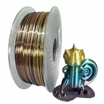 

Shina Silk PLA Filament Rainbow Like Multicolor 1.75mm 1kg Printing Materials Gradually Changing Color Spool For 3D Printer Pens